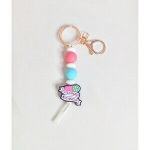 Handmade Silicone Bead Keychain/Bag Charm - Meds Everyday